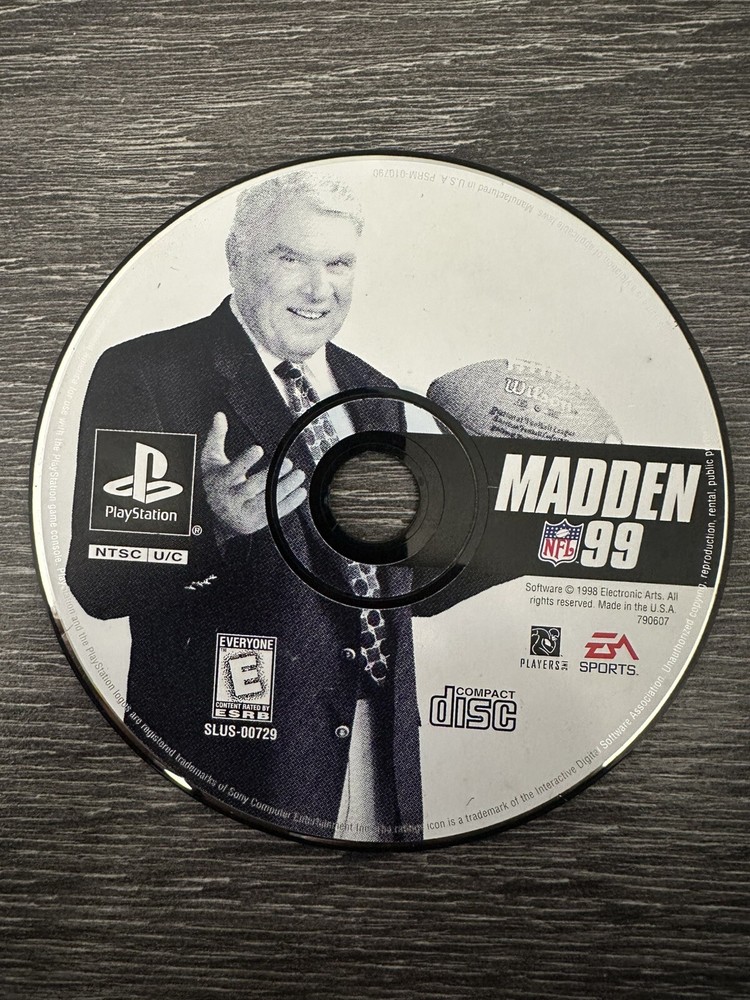 Madden NFL 99 (Sony PlayStation 1, 1998) Disc Only
