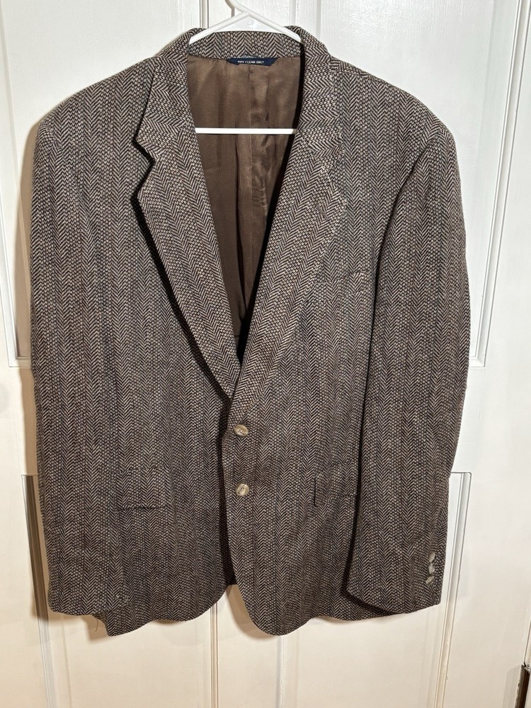 Kuppenheimer Tweed Vintage Wool Blazer Sports Jacket MADE IN USA Mens Sz 44