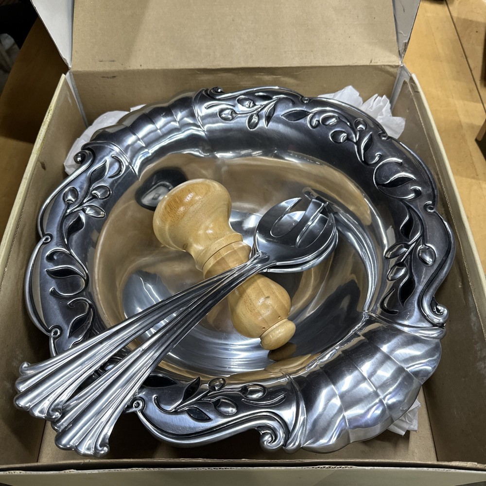 Lenox 4 Piece Salad Set Metal Serveware