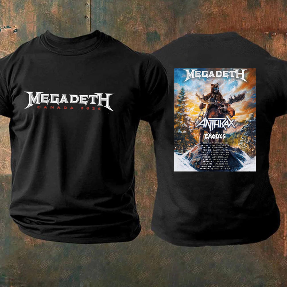 Megadeth World Tour Canada 2026 Tshirt