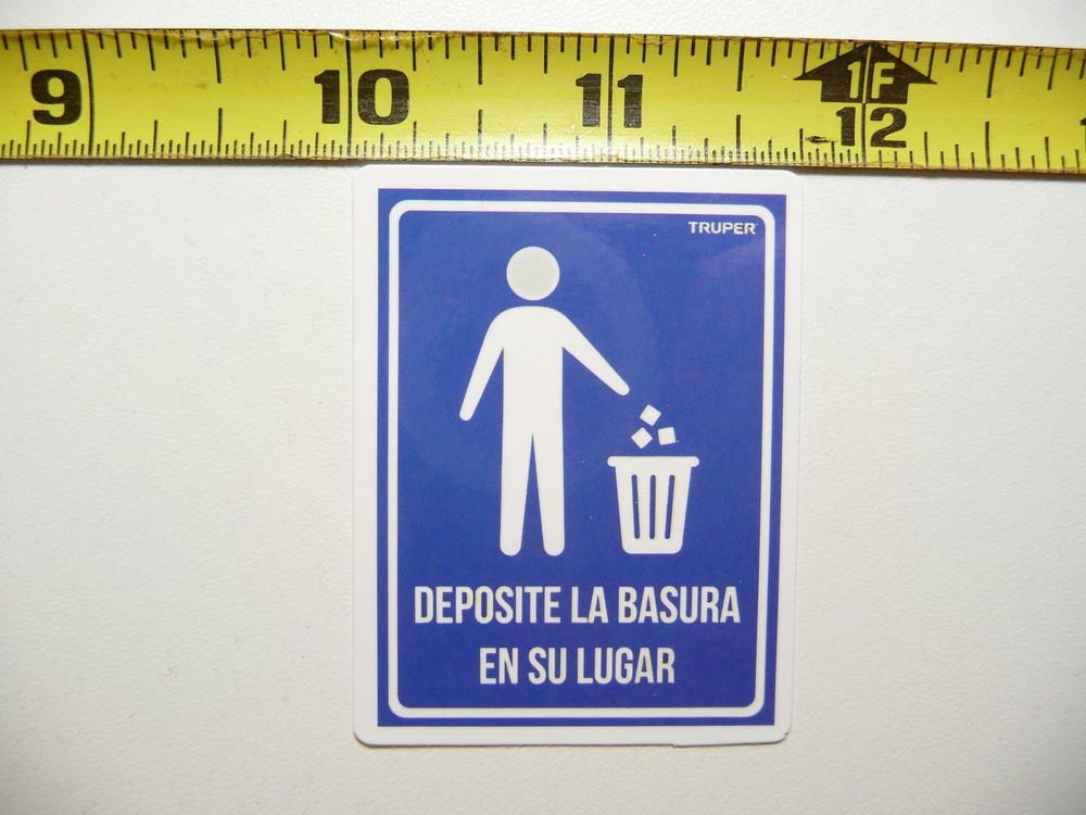 Trash Bin Sticker Decal Fun Novelty Scrapbooking Litter Reminder