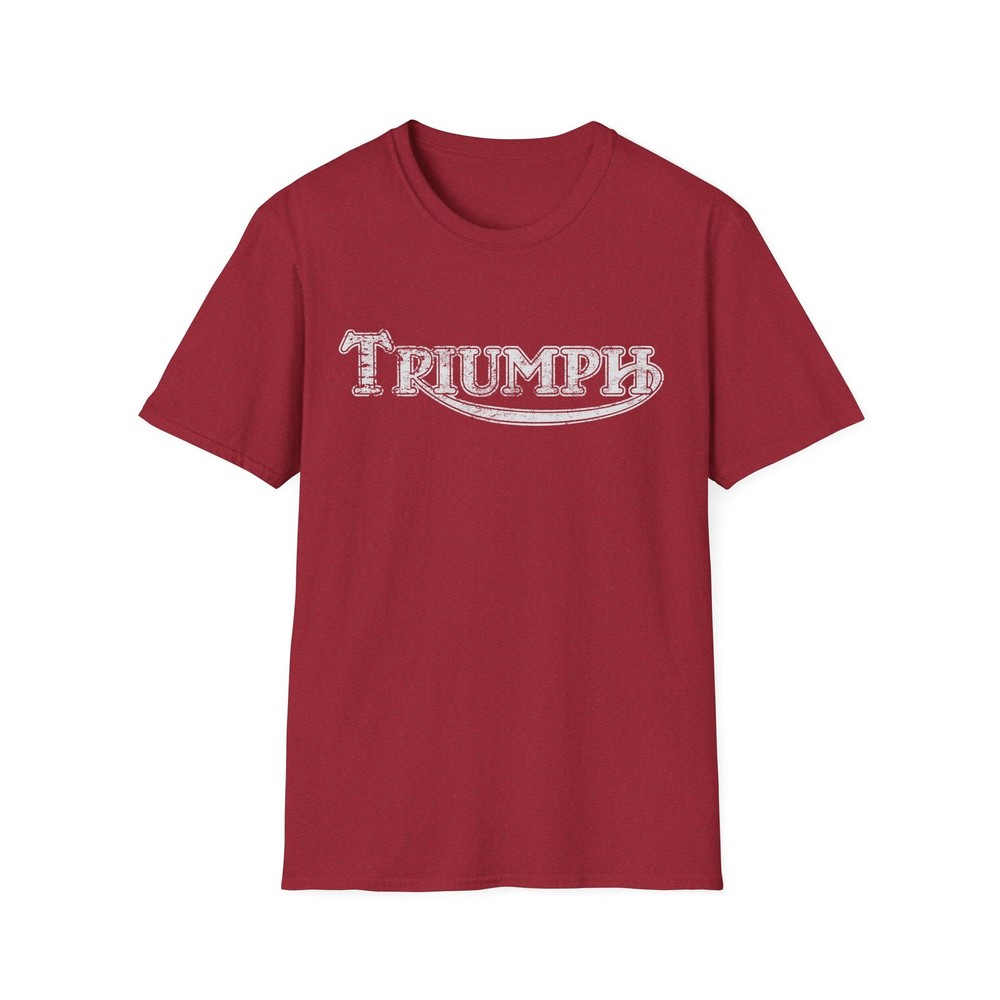 Triumph Motorcycles distressed vintage logo Tee Retro British bike cafe racer