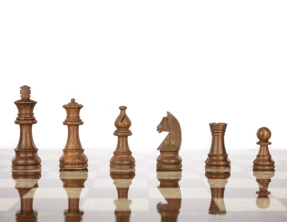 Staunton Classic Wooden Chess Pieces-Chessmen Weighted,Felted King Collector ...