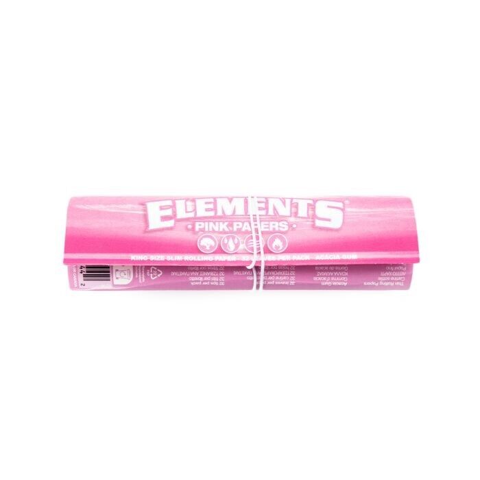 Pink Connoisseur King Size Slim Elements with 32 Leaves and Tips per Booklet