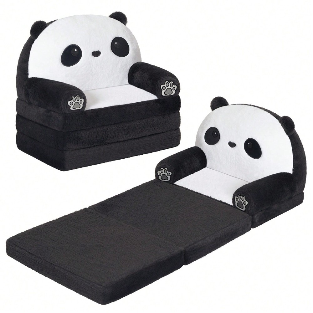 Foldable Plush Panda Chair for Toddlers 18+ Months - Reading & Play Sofa by RFG