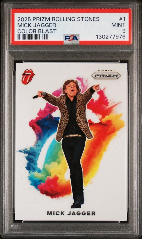 Panini Prizm 2025 #1 Mick Jagger the Rolling Stones Colorblast Case SSP