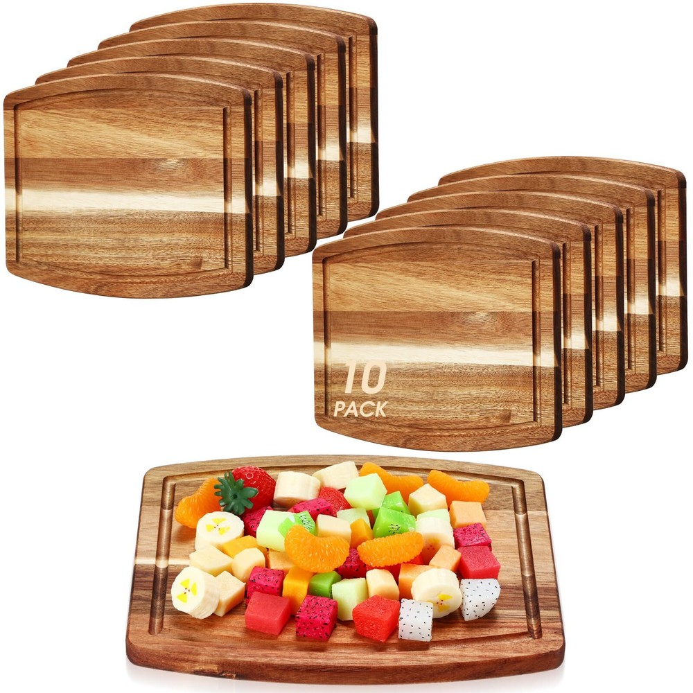 Acacia Wood Cutting Boards Bulk for Laser Engraving Wooden Dinner Plates with...-image