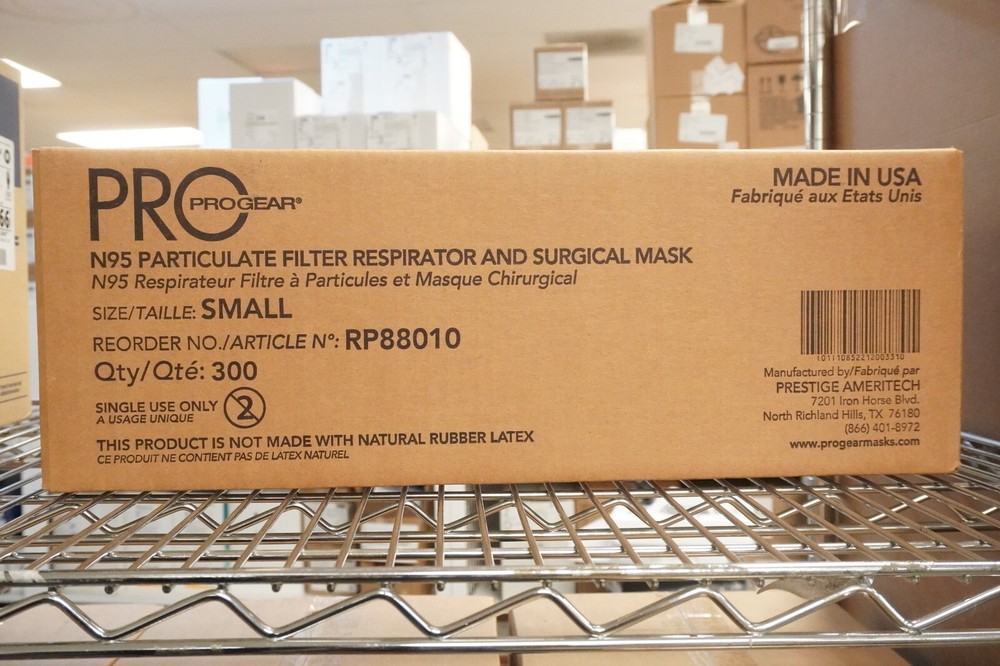 CASE/300 pc ProGear N95 Particulate Filter Respirator and Surgical Mask RP88010