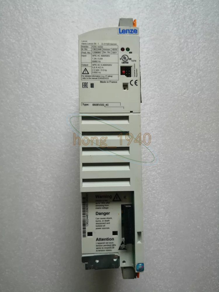 1PCS Used Lenze E82EV222-4C INVERTER 2.2KW 380V