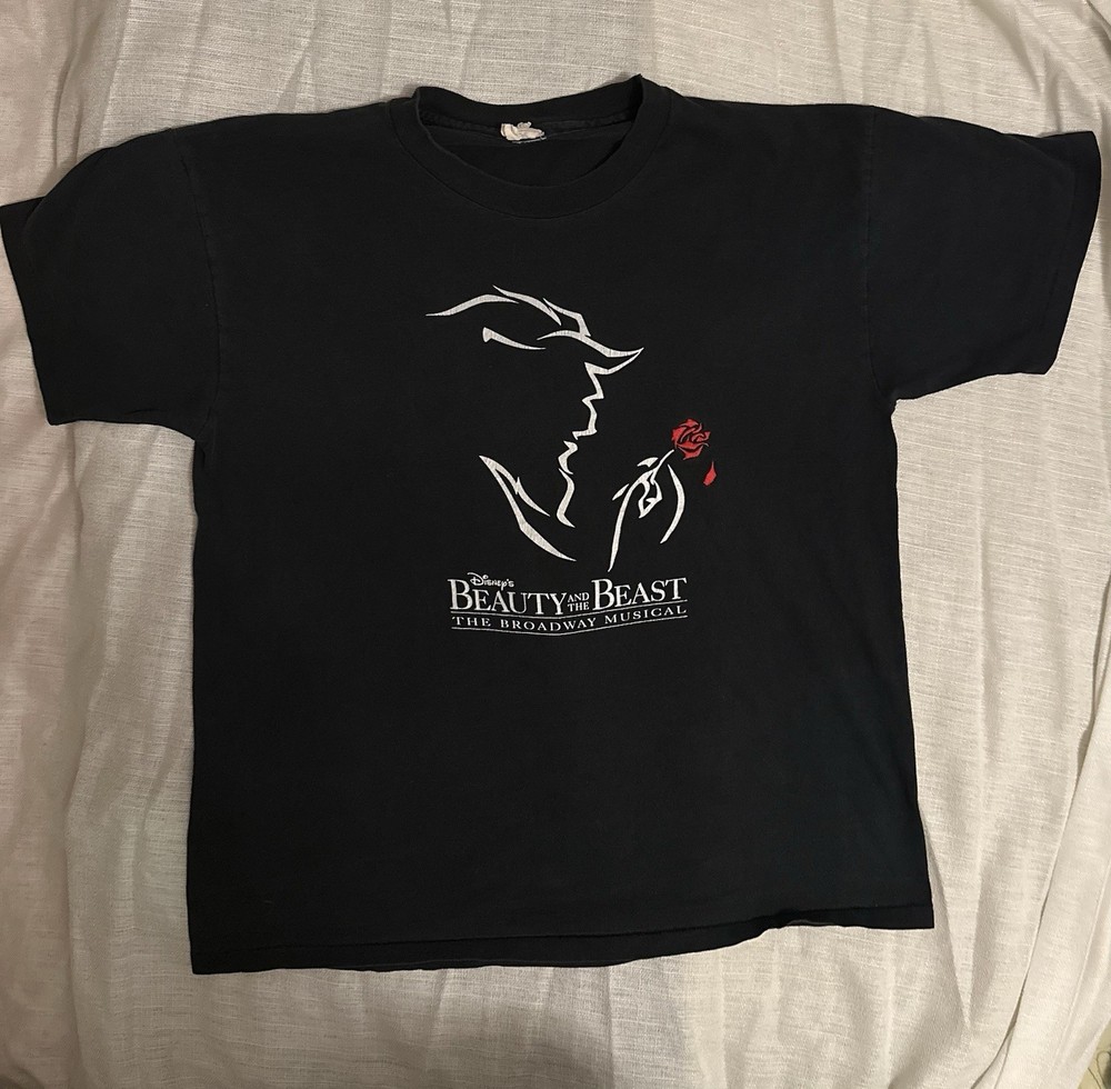 Vtg Beauty And The Beast Broadway Musical T Shirt XL Disney