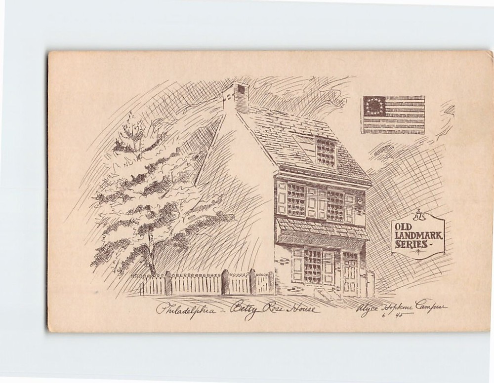 Postcard Betsy Ross House Philadelphia Pennsylvania USA
