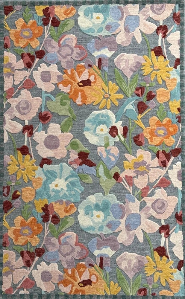 Handmade new multicolor Floral Flower Hand-Tufted 100% Wool Area Rug Carpet