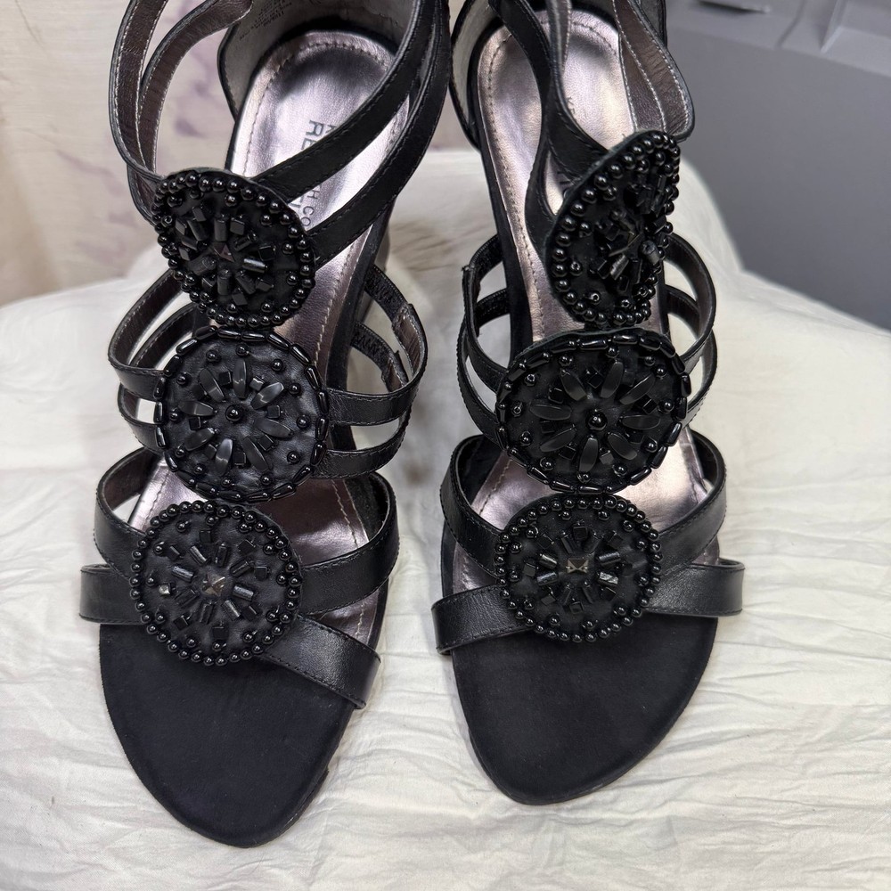 Kenneth Cole React black beaded sandals size 9.5 womens