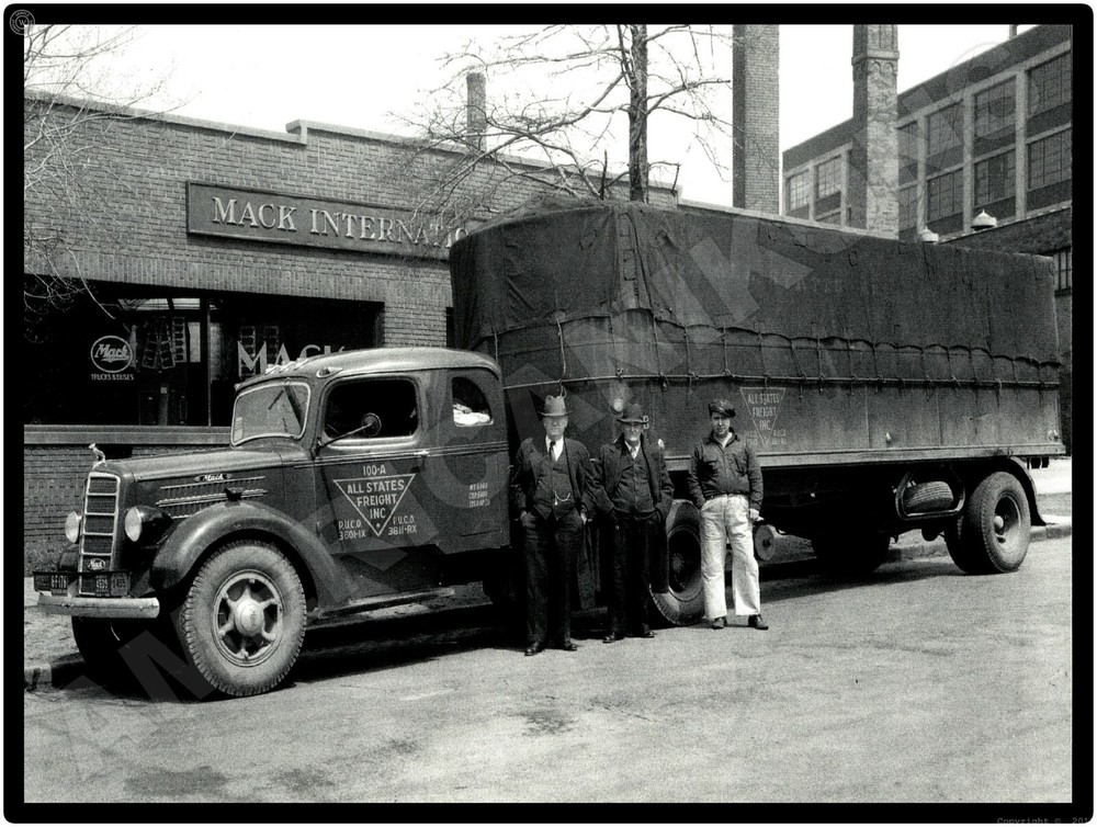 Mack Trucks New Metal Sign: All States Freight Truck, Trailer at Mack Dealership