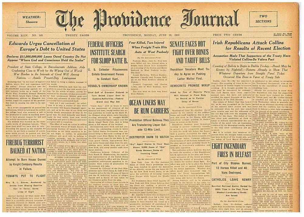 IRISH REPUBLICANS ATTACK COLLINS ON ELECTION RESULTS JUNE 19 1922 2309142WQ B8