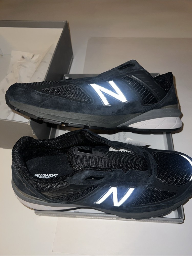 New Balance 990V5 Mens Black Extra Wide 4E Sneakers Sz 16 XM990BK5