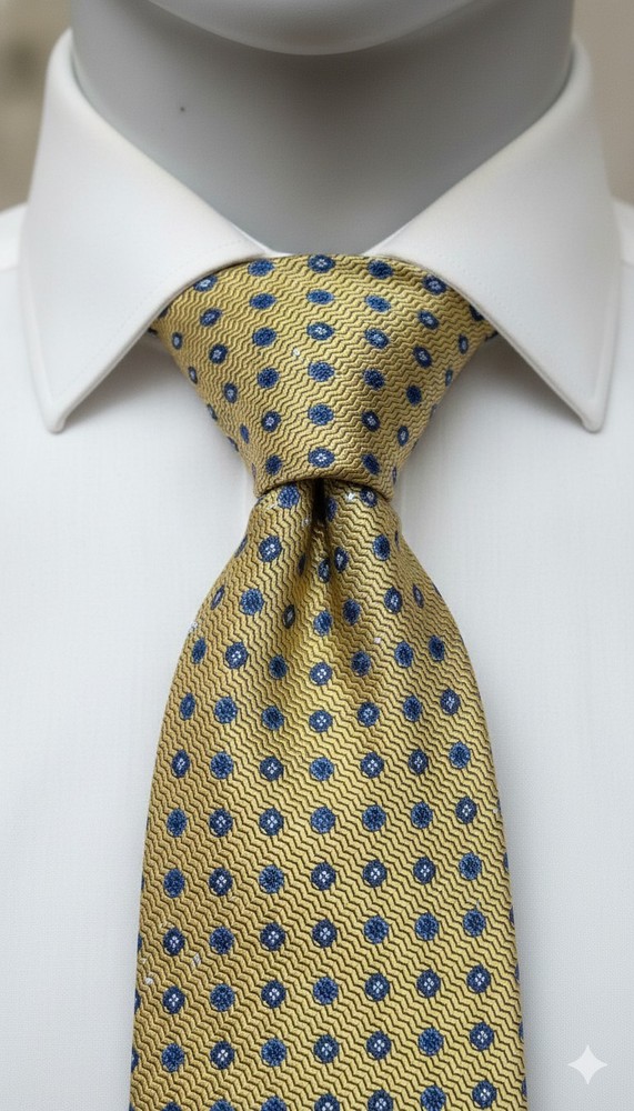 Brooks Brothers 346 Yellow Geometric Silk Tie