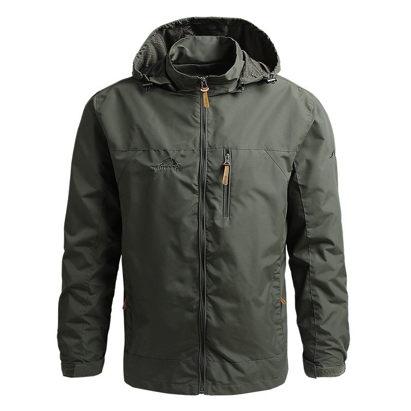 Men’s Tactical Windbreaker Jacket — Waterproof Hooded Outdoor Coat (S–5XL)