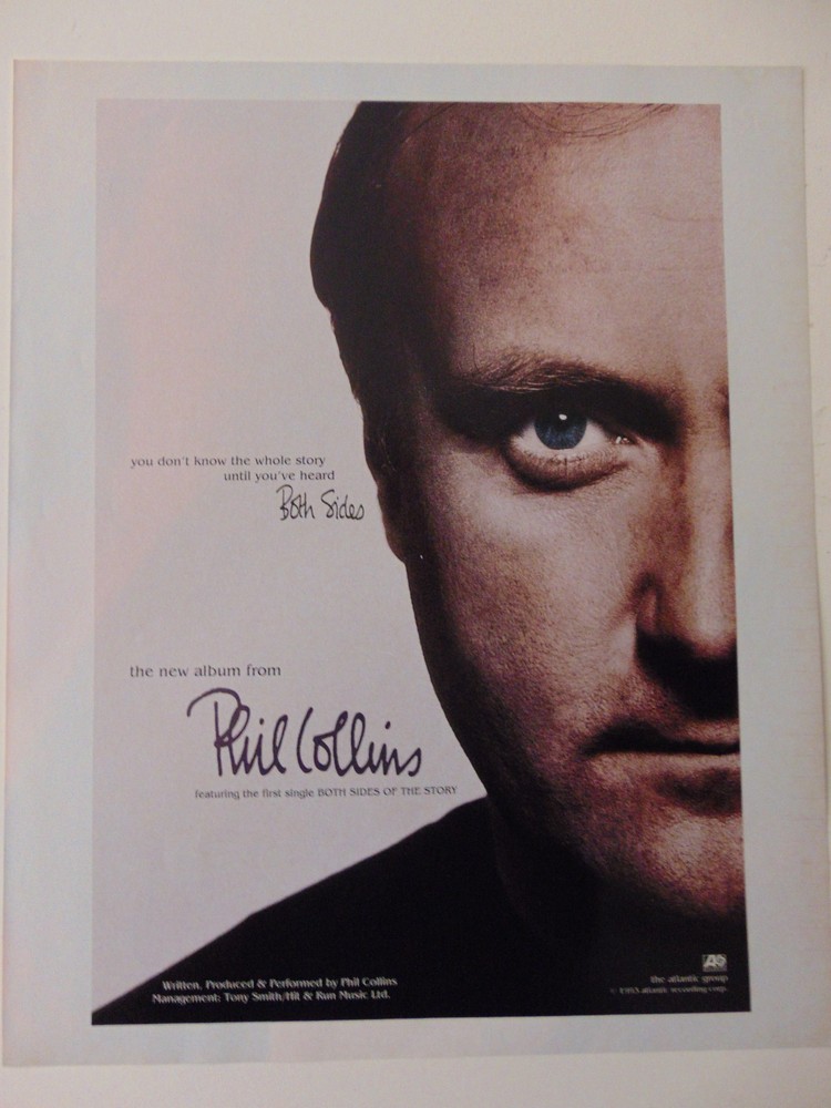1994 Phil Collins Album Release Both Sides print ad