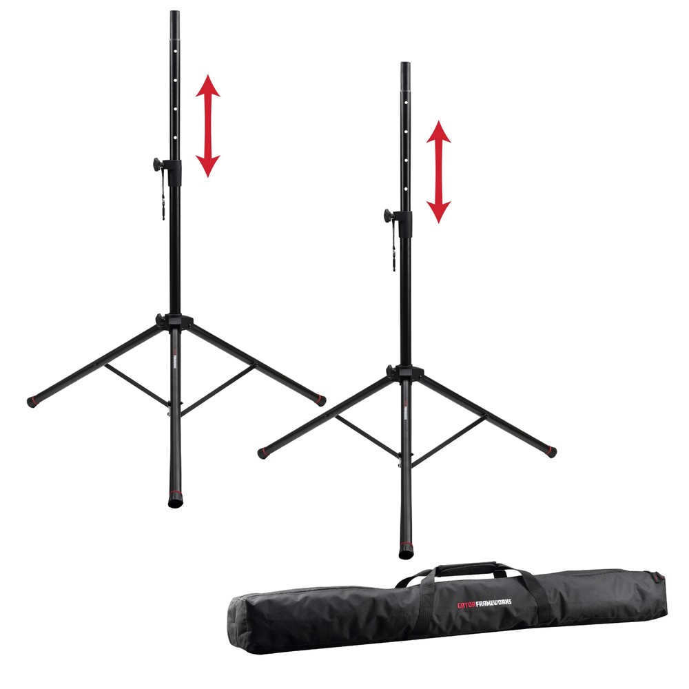 Frameworks GFW-SPK-2000SET Standard Aluminum Speaker Stands (Set Of 2) with C...