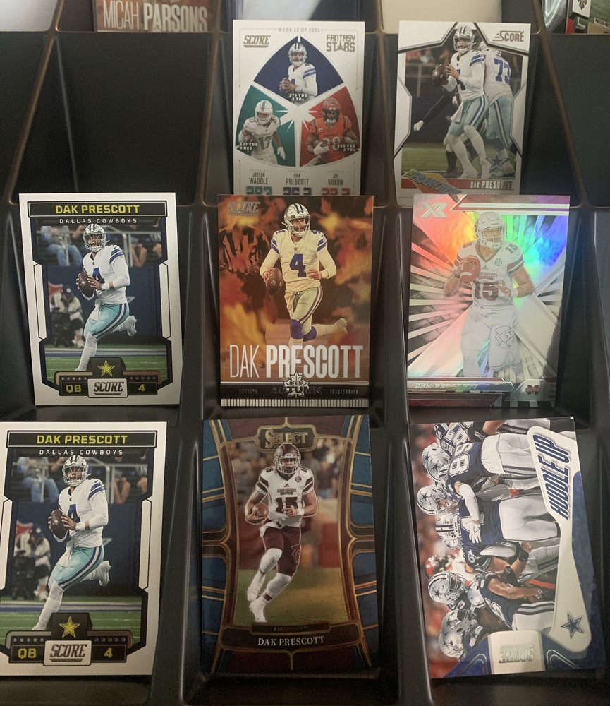 Dak Prescott 8 Card Lot Panini Score Select Draft Picks Dallas Cowboys Star