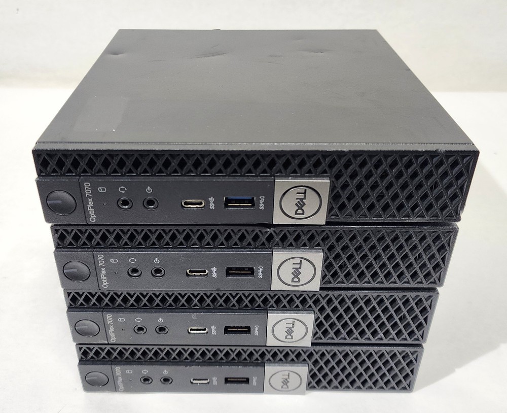Lot of 4 Dell Optiplex 7070 Micro Barebone Desktops w/WLAN (WiFi) Cards