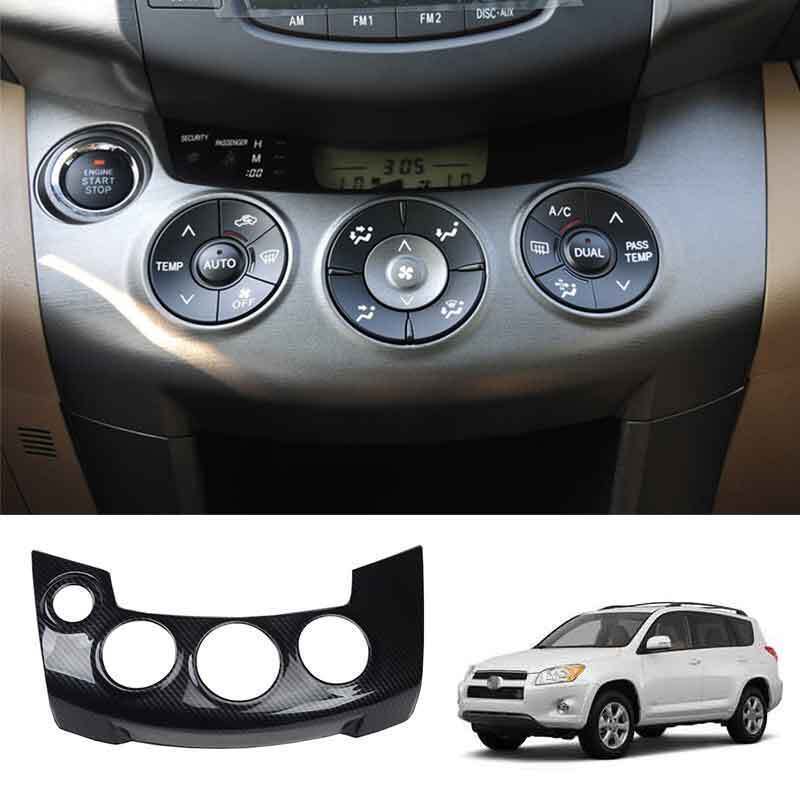 Carbon ABS Middle Console Button Control Frame Cover For Toyota RAV4 2006-2012