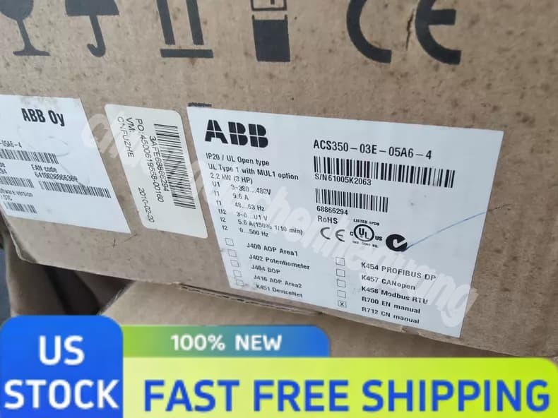 Unopened NEW ABB ACS350-03E-05A6-4 Frequency Inverter US STOCK Fast Shipping