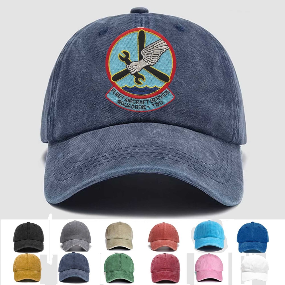 Custom Embroidered Hat FASRON 2 Fleet Aircraft Service Squadron, Veteran Cap