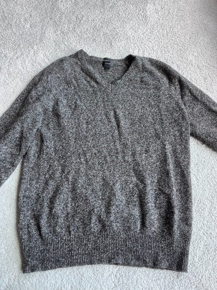 Club Room Sweater Mens Small Gray Cashmere Pullover V Neck Knit