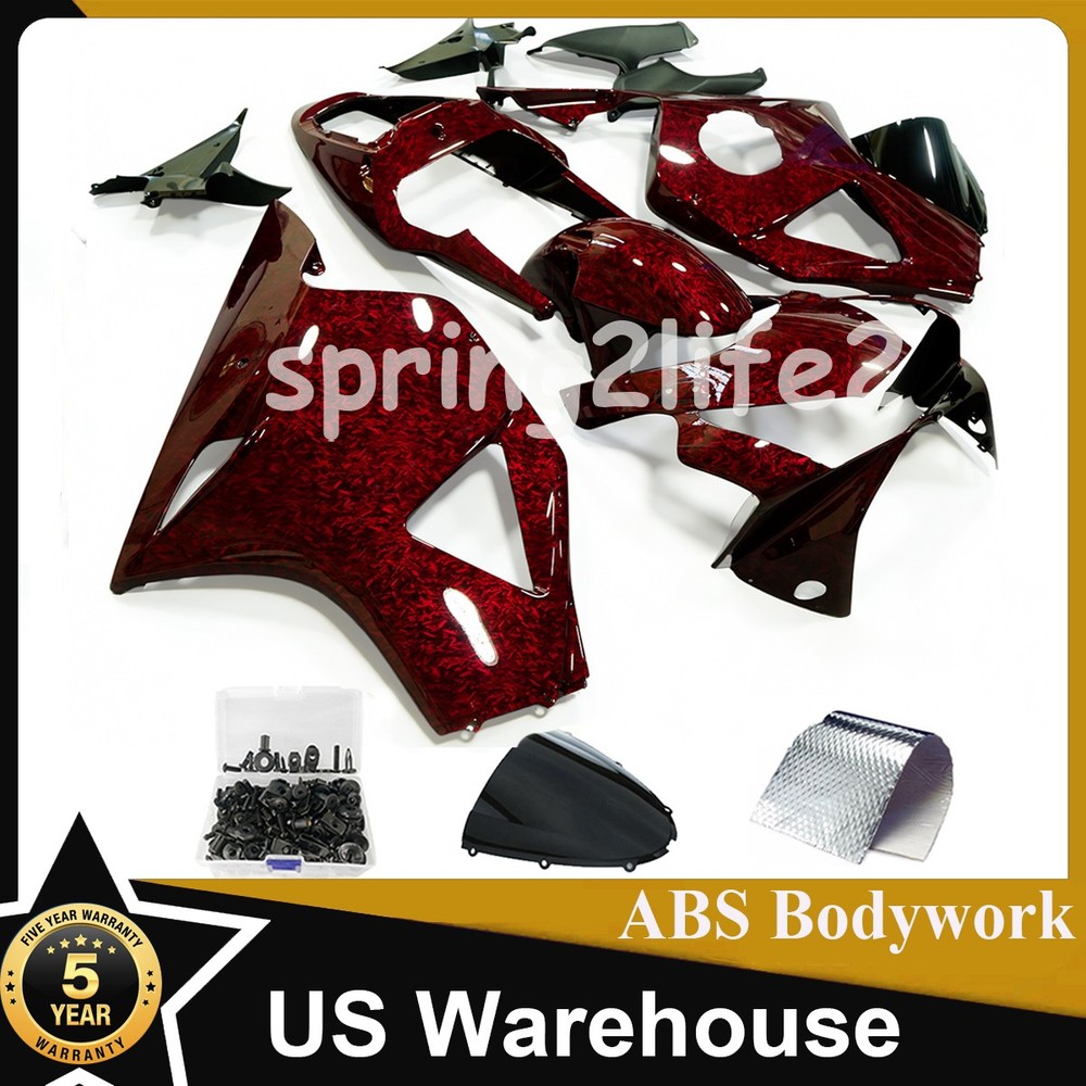 Red Forged Carbon Fiber Fairings Body Kit+Bolts For Honda CBR954RR 2002 2003 US