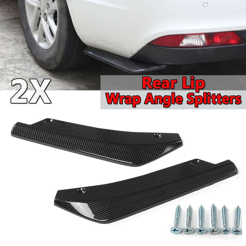 2x For Lincoln Accessories Car Rear Bumper Lip Diffuser Splitter Canard Black