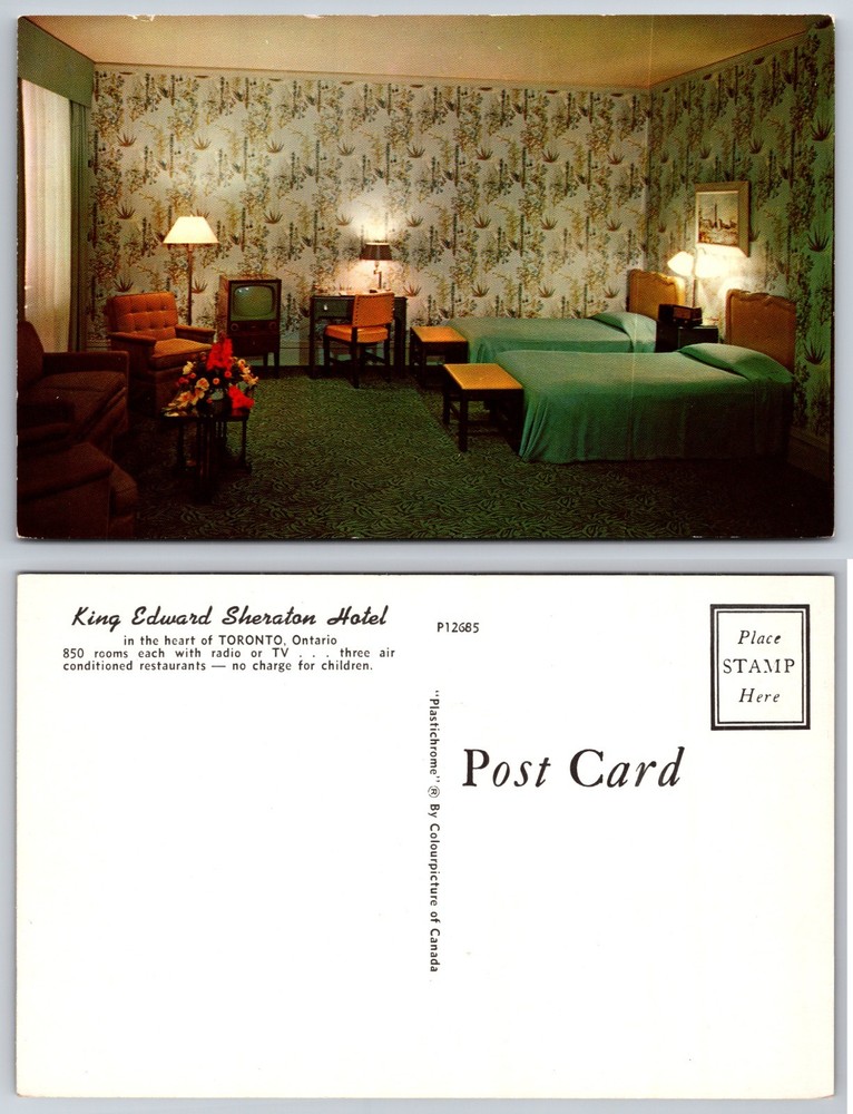 King Edward Sheraton Hotel Room Toronto Canada Postcard