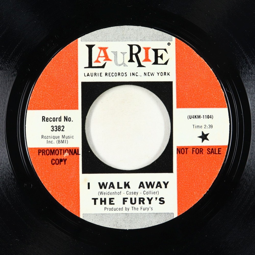 Garage 45 - Fury's - I Walk Away - Laurie - VG++ promo!