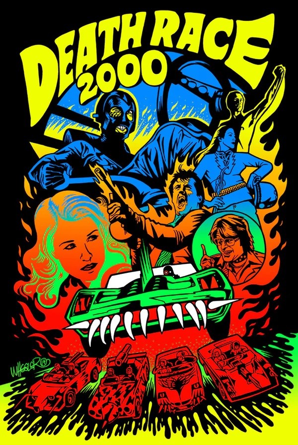 Death Race 2000 by Jeremy Wheeler 48/60 24” x 36” Screen Print Movie Art PosterEdition # 48 of 60, 24” x 36” Size, New Condition