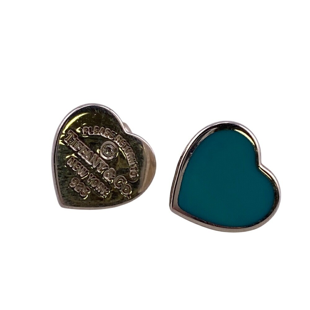Tiffany Co Mini Heart Tag Earrings in Sterling Silver