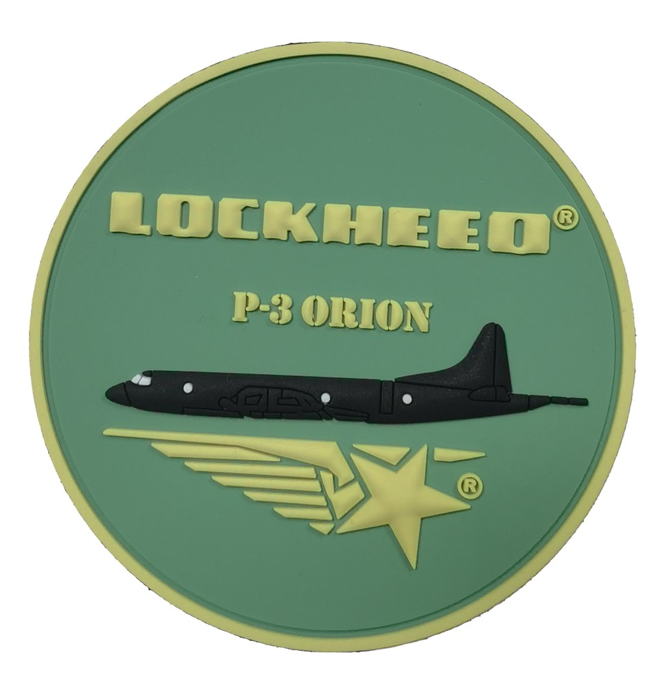 Lockheed Martin® P-3 Orion Nostalgic GITD PVC Patch – With Hook and Loop