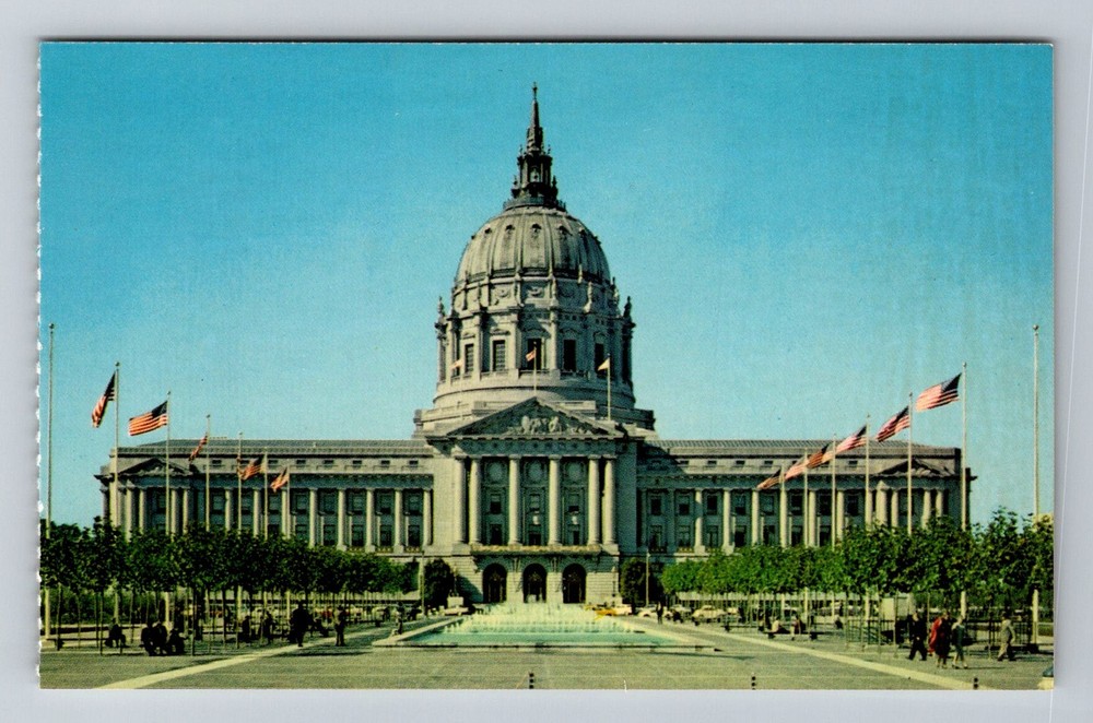 San Francisco, CA-California City Hall French Dome Civic Center Vintage Postcard