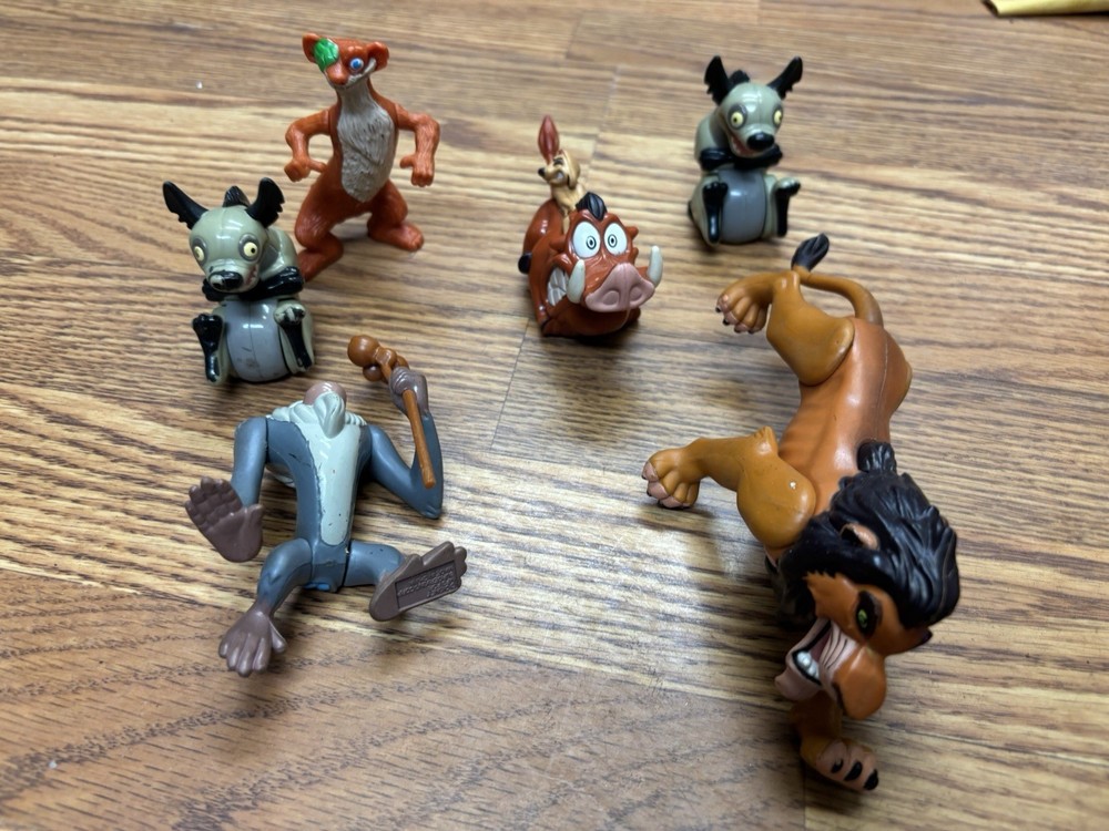 Disney The Lion King Figurine Lot Simba Scar Timon Pumbaa Rafiki Hyenas 3