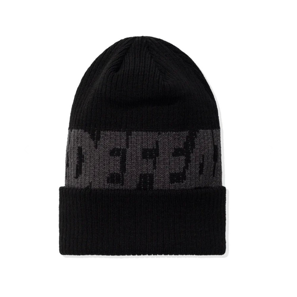 Supreme UNDEFEATED JACQUARD Logo Beanie Black Knit Cap New