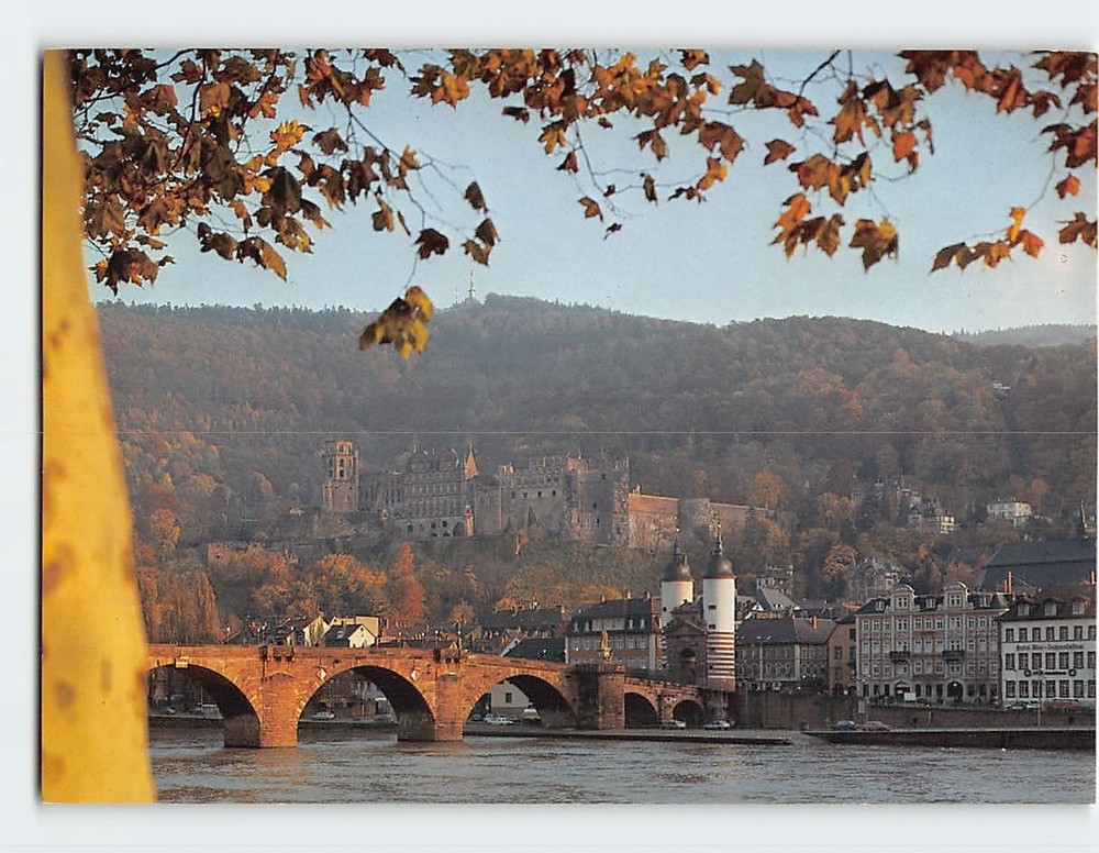 Postcard Old Bridge Heidelberg Germany