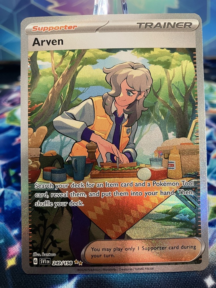 Arven 249/198 Special Art Rare Pokemon TCG 2023 SV Scarlet Violet