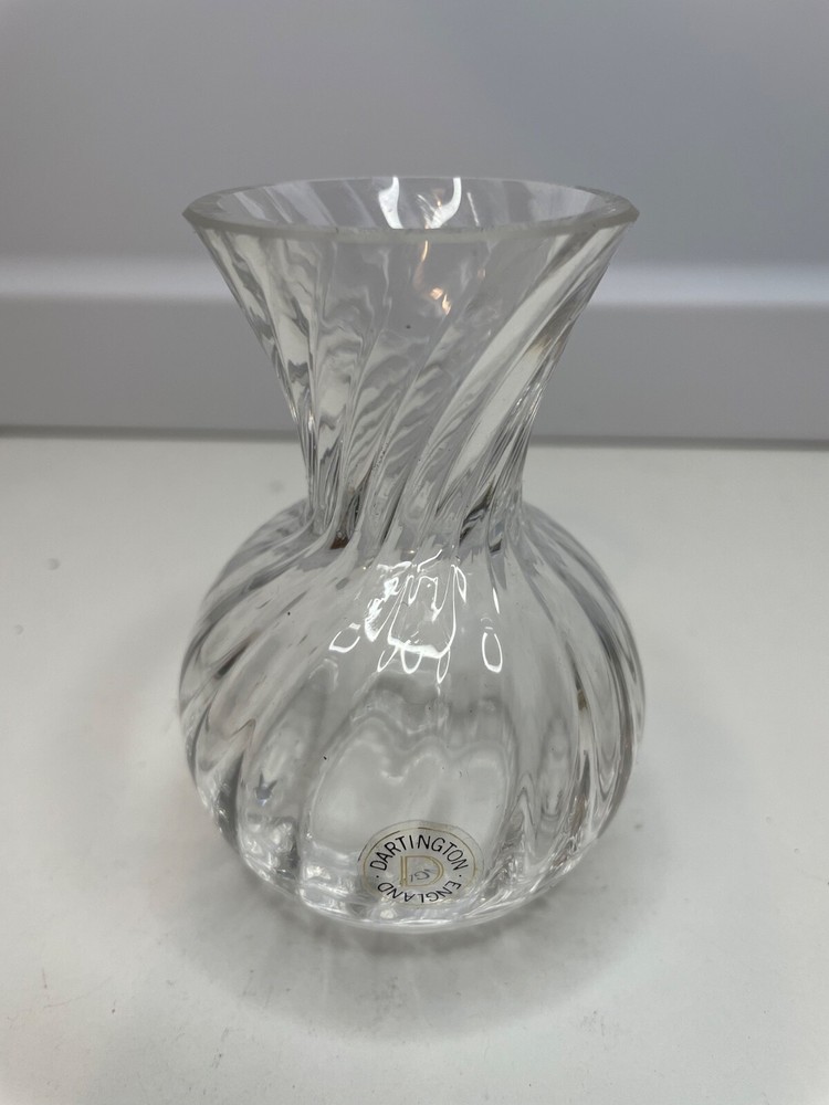 Dartington Glass Ripple Little Etruscan Vase Frank Thrower  Lead Crystal