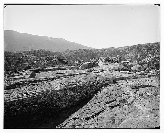 Place of Sacrifice,from north,Petra,Jordan,Extinct City,Middle East,1898-1914