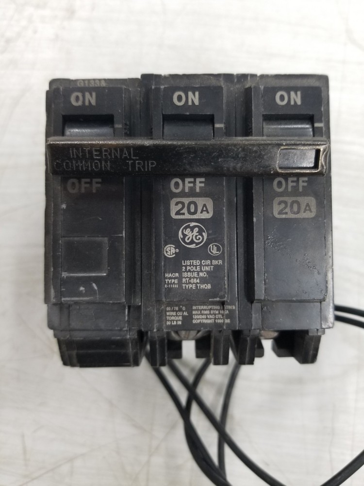 General Electric THQL2120ST1 20 Amp 2 Pole Shunt Trip Circuit Breaker TQSTA1