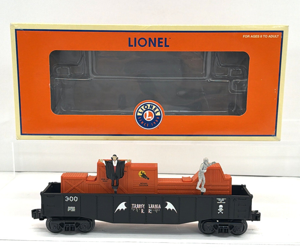 Lionel 6-26855 Halloween Animated Gondola Mummy Dracula O Gauge Used!