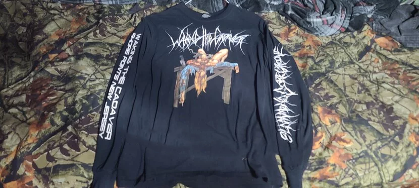 Waking The Cadaver Demo long tee black cotton 1 side S-5XL