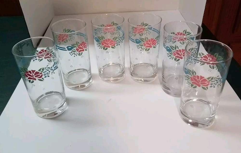 VTG Corelle by Corning Symphony 16 Oz Tumbler Glasses Cups 6
