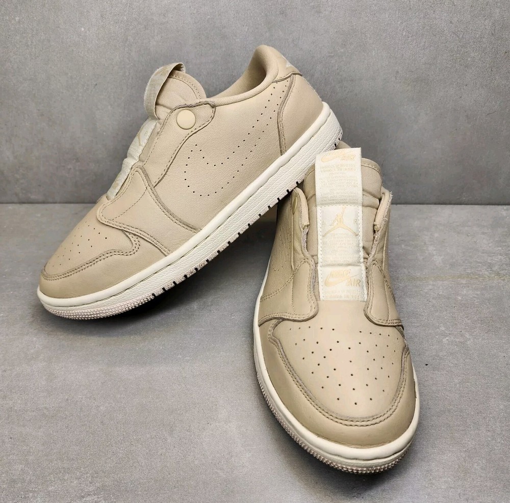 Womens Size 6 Jordan 1 Retro Low Slip On Desert Ore Light Cream AV3918-200