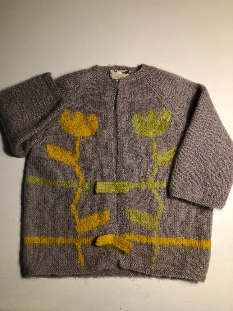 VINTAGE Saks Fifth Ave Handmade In Italy Mohair Wool Cardigan Small Size 34